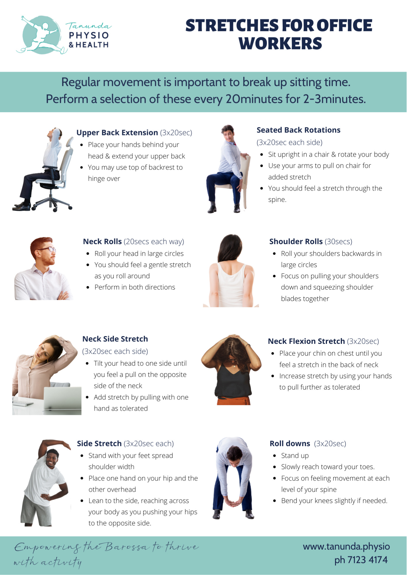 Best Stretches For Office Workers To Prevent Pain Tanunda Physio Health